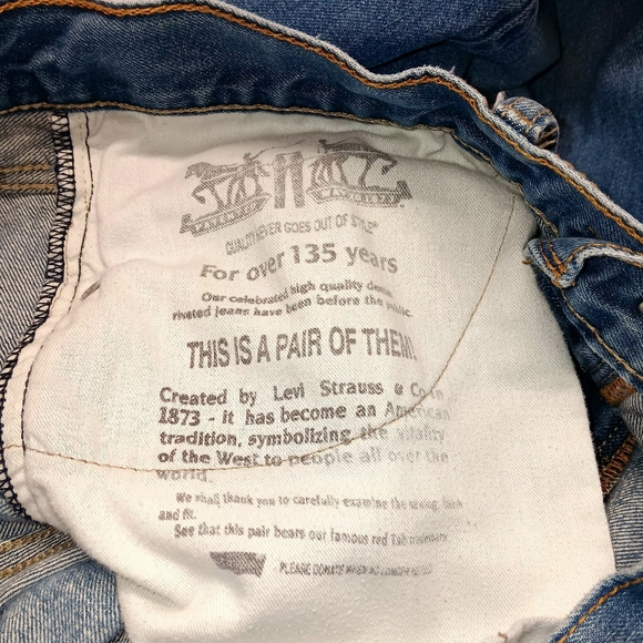 Levis 511 Jeans Mens Size 36x30 Blue Straight Leg Distressed Denim Pants GUC - Picture 9 of 11